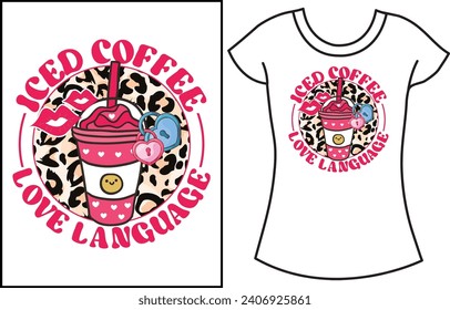 Valentine Coffee Typography  T shirt design.