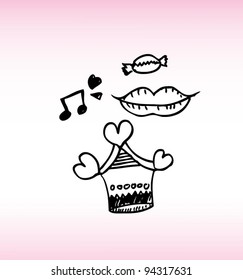 valentine collection illustration doodle