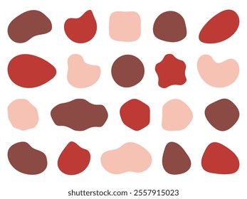 Valentine colored fluid shape frame set