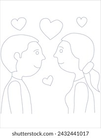 página para colorear de san valentín para niño