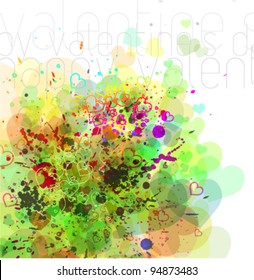 Valentine concept abstract watercolor splash background illustration