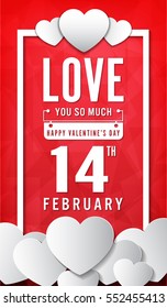 valentine concept, template card vector design 
