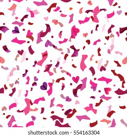 valentine confetti seamless.