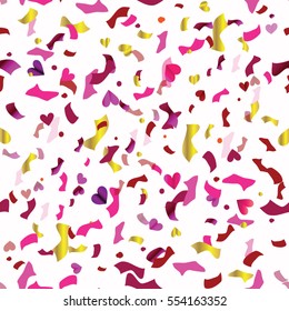 valentine confetti seamless.