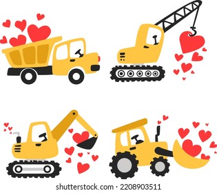 Valentine construction I dig you for boy love