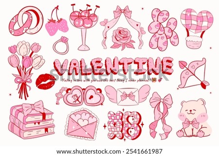 Valentine coquette clipart, cute, y2k, coquette aesthetic, bows clipart, crafts Bows, pink ribbon, Pink Coquette Ribbon Clipart Gift bow clipart Fashion Decoration vintage valentine gift, drawing