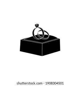 Valentine Couple Ring Solid Icon