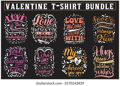 Valentine Couple T-Shirt Design Bundle