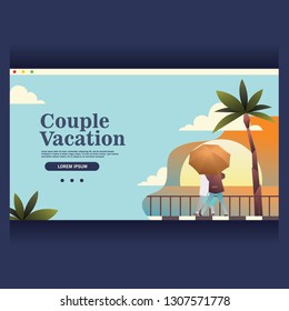 VALENTINE COUPLE VACATION ON THE BEACH ROAD WEB PAGE DESIGN