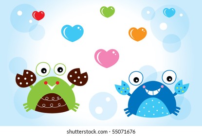 valentine crab doodle