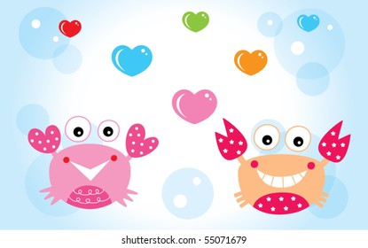valentine crab doodle