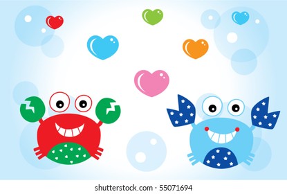 valentine crab doodle