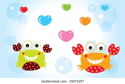 valentine crab doodle