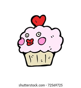 caricatura de cupcake valentino