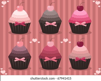 valentine cupcake set