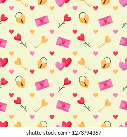 Valentine Cute Seamless Pattern