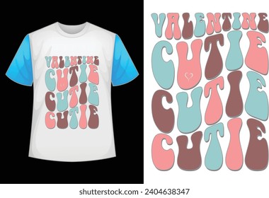 Valentine Cutie retro t shirt design