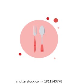 Icono de la burbuja del círculo de la cuchillería de San Valentín