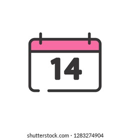 Valentine date icon , filled style, Valentines day signs and love symbols. Wedding infographics, 