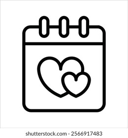 Valentine Date Simple line icon