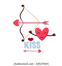 Valentine Day 14 february greeting card vector illustration. Save the date decoration typography romantic happy valentine greeting holiday sign. Beautiful wedding gift heart celebration.