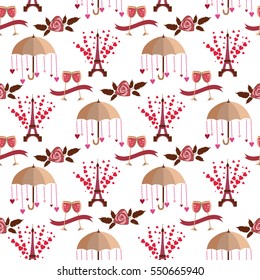 Valentine Day 14 february icons seamless pattern vector illustration. Save the date decoration typography romantic happy valentine greeting holliday sign. Beautiful wedding gift heart celebration.