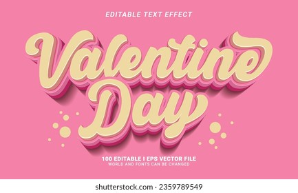 valentine day 3d style text effect