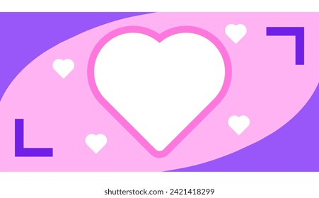 Fondo abstracto de San Valentín con marco