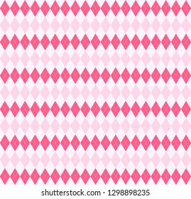 Valentine day Argyle plaid. Scottish pattern in red and white rhombuses. Scottish cage. Traditional Scottish background of diamonds. Seamless fabric texture. Vector illustration