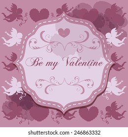 Valentine Day background and card