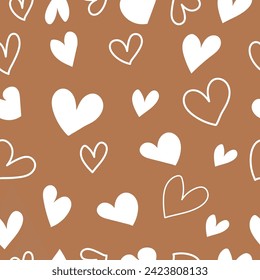 Valentine Day Background, Cute Background,Doodle heart