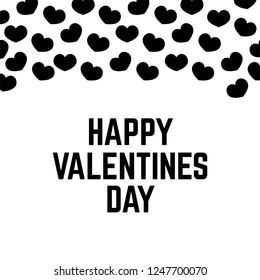 Valentine day background with falling hearts. Love card for wedding