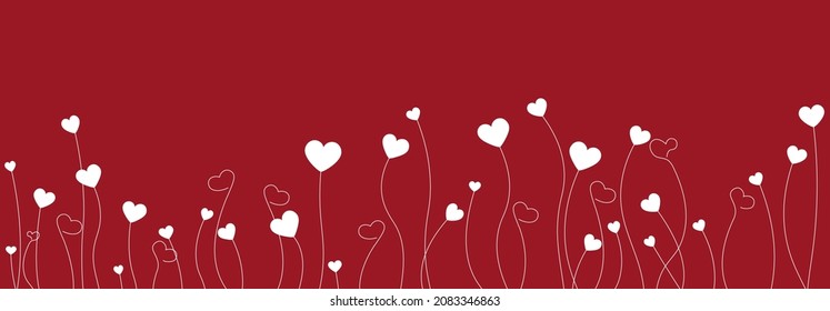 Valentine day background with hearts.