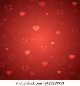 valentine day background with hearts