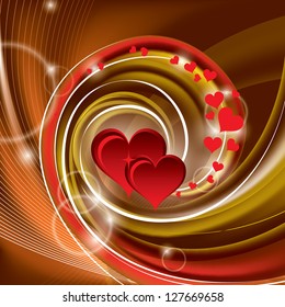 Valentine Day Background. Hearts. Vector Illustration.