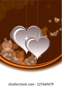 Valentine Day Background. Hearts. Vector Illustration.