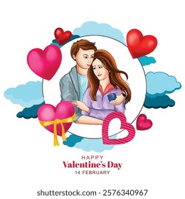 Valentine day background with lovely hearts beautiful card design