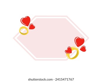 Valentine Day Background with Ornament Frame