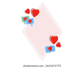 Valentine Day Background with Ornament Frame