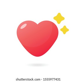 Valentine day background with red hearts