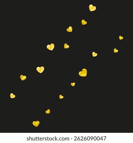 Valentine Day Background. Romantic Border For Birthday. Graphic Frame. Golden Happy Wallpaper. Grunge Voucher For Mother. Gold Special Poster. Yellow Valentine Day Background.