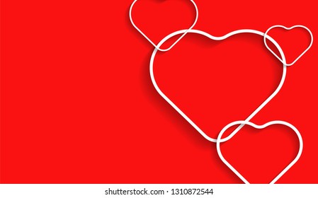 Valentine day background. Vector background with hearts. Modern element for wedding, celebration, party, anniversary, Valentine's Day designs. - Vector
