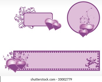valentine day banner illustration with background