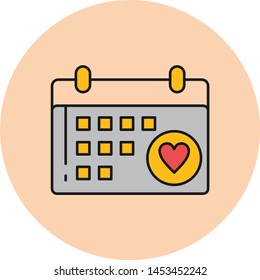  Valentine Day Calendar icon for your project
