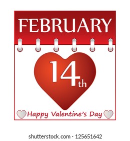 Valentine day calendar.vector