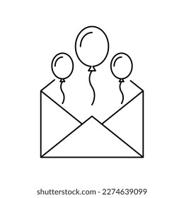 Valentine day card concept. Paper hearts, flying balloon,  isolated on white background. Vector illustration. 