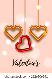 Valentine day card. Festive romantic background. Love poster special concept. Promotion brochure to Valentines day.