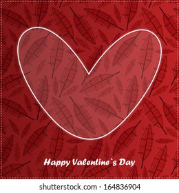 Valentine day card with floral background