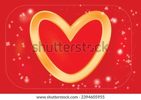 Valentine day card gold heart shape element Light effect decorations bokeh Luxury background Love concept Be my valentine banner Red background Glitter bokeh Sparkle lights Passion Classic design 