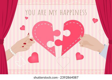 valentine day card with heart